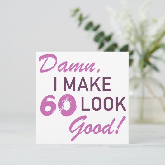 第60誕生日ユーモア カード (スタンド正面)