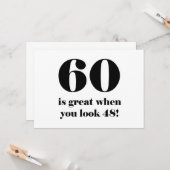 第60誕生日ユーモア カード (正面/裏面インサイチュ)