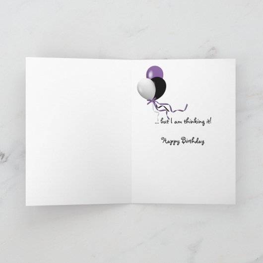 第60誕生日ユーモア カード (内部)