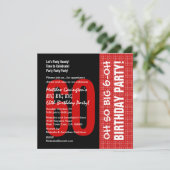 第60誕生日レッモダンドおよびブラックB205 招待状 (スタンド正面)