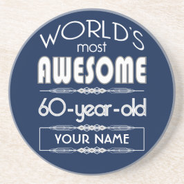 第60誕生日ワール最高のズファボラスダークブルー コースター