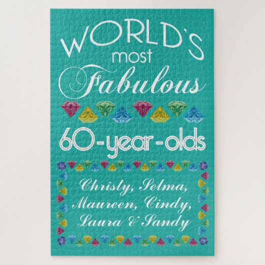 第60誕生日友人の宝石のほとんどのすばらしいグループ ジグソーパズル (縦)