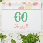 第60誕生日女やる気を起こさせるおもしろい性フローラ キッチンタオル (折り畳み)