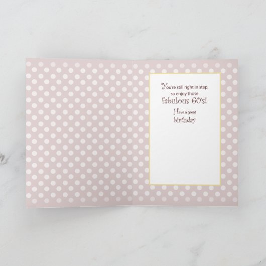 第60誕生日婦人靴 カード (内部)