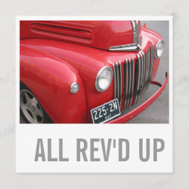 第60誕生日招待状トラックラバーオールレヴアップ 招待状