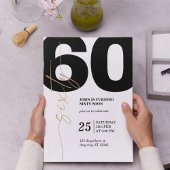 第60誕生日招待状金箔付き 招待状