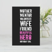 第60誕生日招待状-ママボランティアヒーロー 招待状 (スタンド正面)