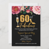 第60誕生日招待状for Women 招待状 (正面)