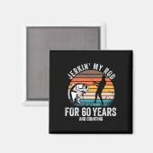 第60誕生日漁人向け贈答品おもしろい魚釣り マグネット (正面/裏面)