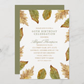 第60誕生日素朴紅葉国パーティー 招待状 (正面/裏面)