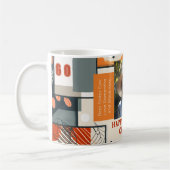 第60誕生日色モダン写真マグカップ003 コーヒーマグカップ (左)