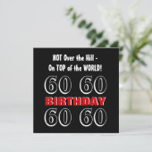 第60誕生日赤モダン色銀色W1028 カード (スタンド正面)