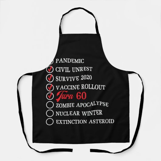 第60誕生日60年1962年2022年検疫 エプロン (正面)