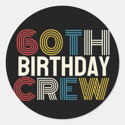 第60誕生日 ラウンドシール (正面)