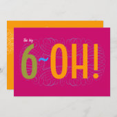 第60誕生日-大きい6オハイオ州! 招待状 (正面/裏面)