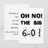 「第60誕生日」招待状 招待状 (正面/裏面)