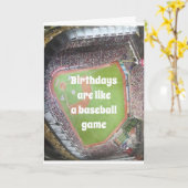 「第60誕生日」野球と誕生日!! カード (黄色い花)