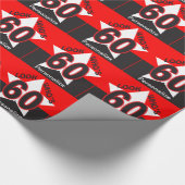 第60誕生日| DIYの名前はだれ60% pipe%のであるか見て下さい ラッピングペーパー (角)