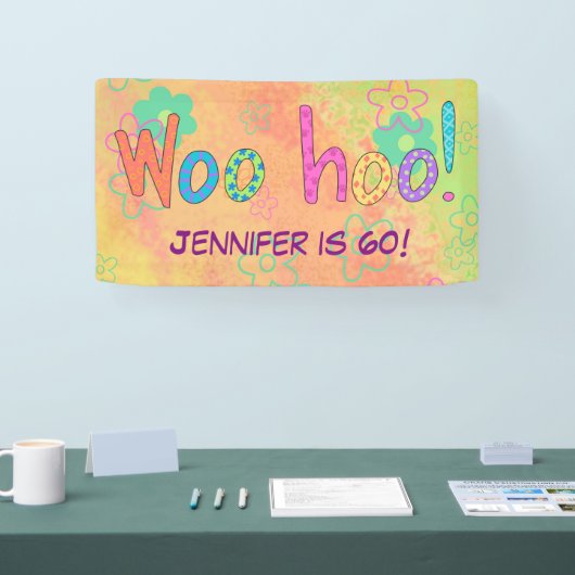 第60誕生日WooHoo名バナパーソナライズされたー 横断幕 (トレードショー)