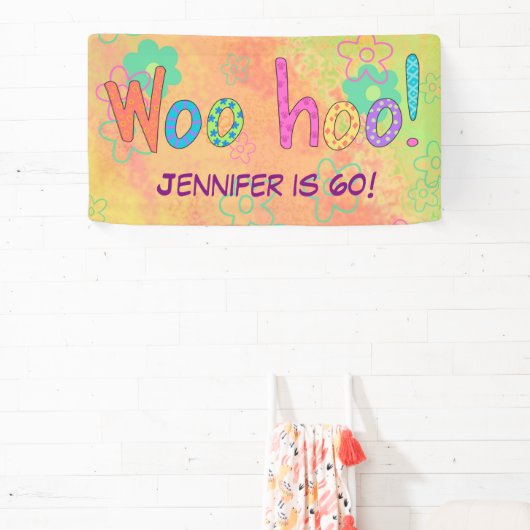 第60誕生日WooHoo名バナパーソナライズされたー 横断幕 (インサイチュ)