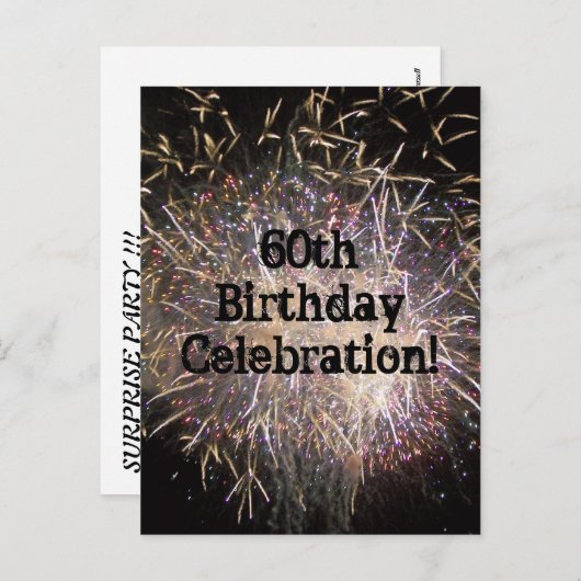 第60誕生祝いはがき インビテーションポストカード (正面/裏面)