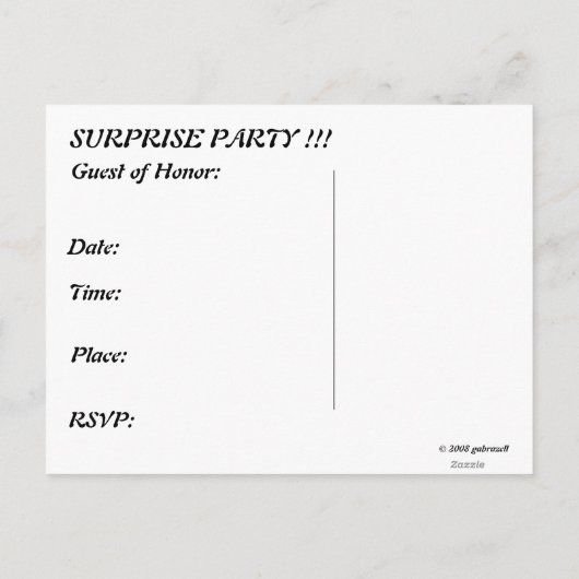 第60誕生祝いはがき インビテーションポストカード (裏面)