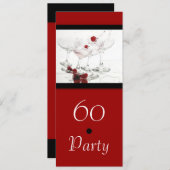 第60誕生祝いパーティーカスタマイズ 招待状 (正面/裏面)