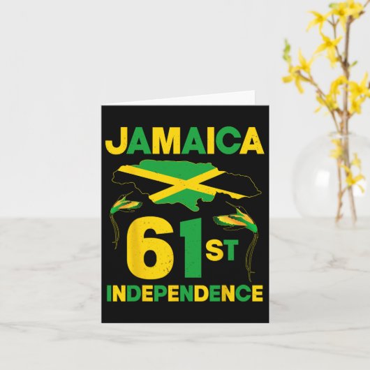第61回ジャマイカ独立記念日1962 Doctor Bi カード (黄色い花)