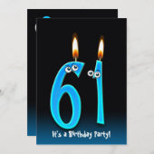 第61回誕生日パーティー 招待状 (正面/裏面)