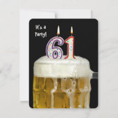 第61誕生日ビールパーティー 招待状 (正面)