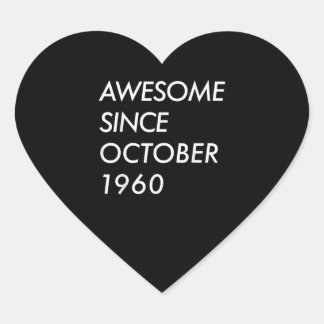 第61誕生日 |1960素晴らし年10月以降 ハートシール