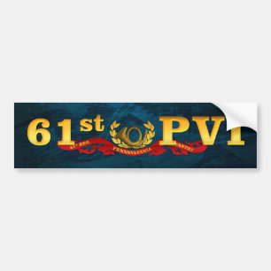 第61 PVIの青のバンパーステッカー バンパーステッカー