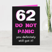 第62回おもしろい誕生日女性用カード カード (正面)