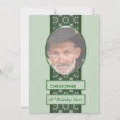 第62回誕生日パーティーの招待写真を追加する 招待状 (正面)