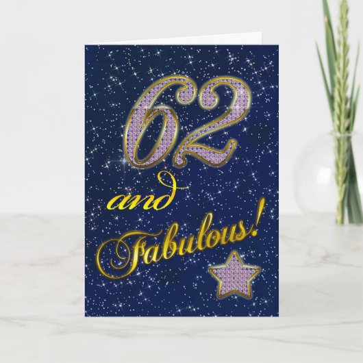 第62回誕生日パーティーへの招待 招待状 (正面)