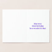 第62誕生日:「62はっきりした歳！」 金箔カード 箔カード (内部)