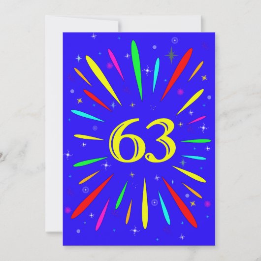 第63回誕生日パーティーの招待状の爆発 招待状 (正面)