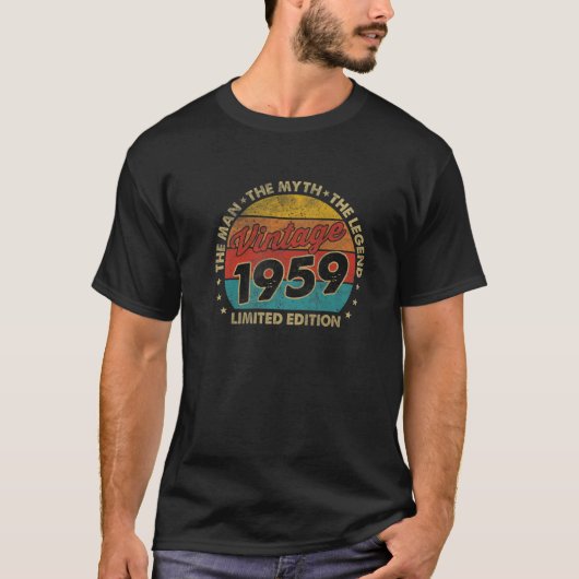 第63回誕生日ヴィンテージ限定版1959 63年 Tシャツ (正面)
