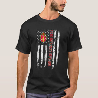 第63歩兵師団退役軍人米国国旗の退役軍人D Tシャツ