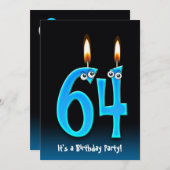 第64回誕生日パーティー 招待状 (正面/裏面)