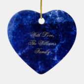 第65サファイアの結婚記念日の金ゴールドのタイポグラフィ セラミックオーナメント (裏面)