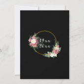 第65回ブルーサファイヤ結婚の記念日バラ 招待状 (裏面)