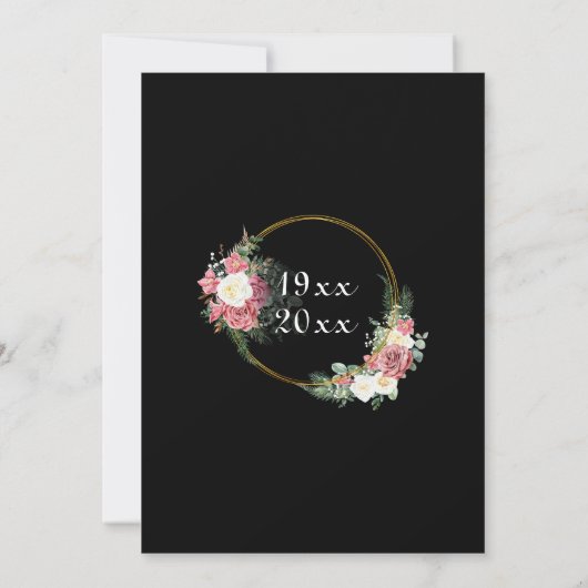 第65回ブルーサファイヤ結婚の記念日バラ 招待状 (裏面)