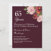 第65回ブルーサファイヤ結婚ー記念日ブルゴーニュ 招待状 (正面)