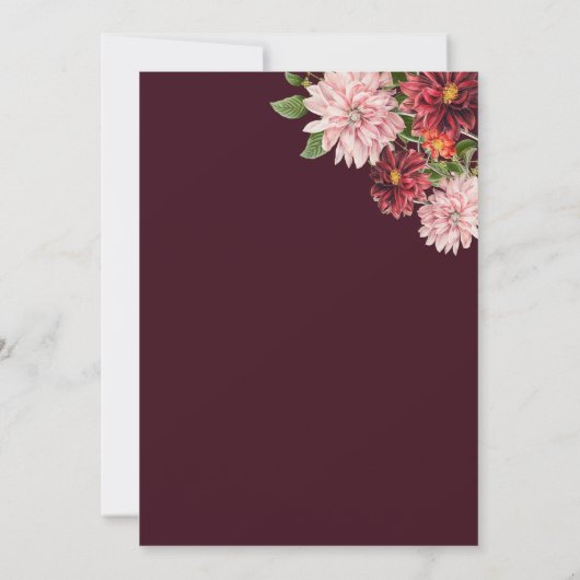 第65回ブルーサファイヤ結婚ー記念日ブルゴーニュ 招待状 (裏面)