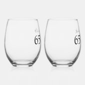 第65回ブルーサファイヤ結婚ー記念日 ステムなしワイングラス (右)