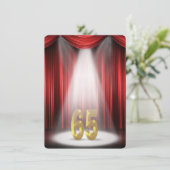 第65回誕生日パーティーのスポットライト 招待状 (スタンド正面)