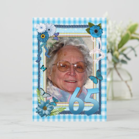 第65回誕生日パーティーの招待 招待状 (スタンド正面)