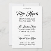 第65回誕生日パーティーパーソナライズされた招待状 招待状 (裏面)