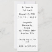 第65回誕生日パーティーパーソナライズされた招待状 招待状 (裏面)